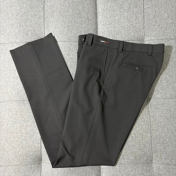 NWT 1946 Ballin Men Dress Pants 33x38 Black Raw Hem Comfort EZE Straight Soho - Picture 1 of 9